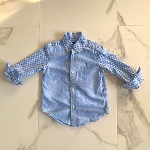 Ralph Lauren 3T Blue & White Gingham Shirt